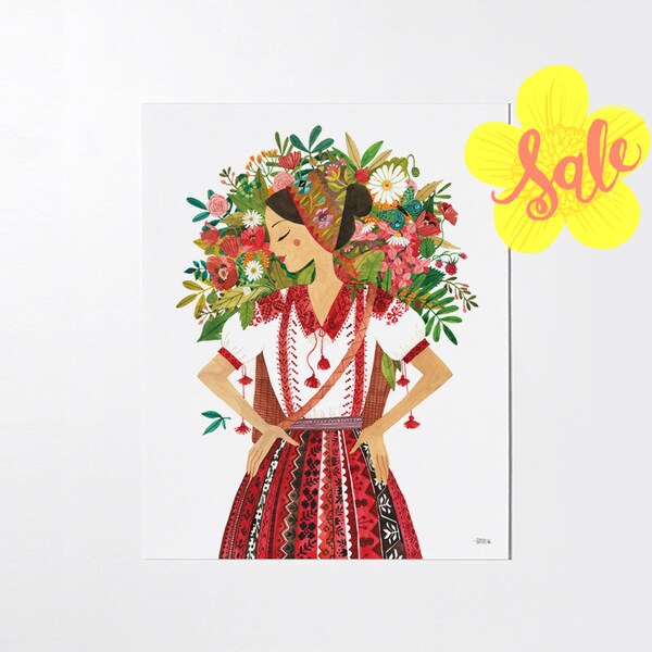 SALE ~ Flower Girl - 8x10 art print