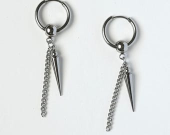 Spike Ketten Ohrringe • Edelstahl • Punk Kpop Grunge Y2K Unisex