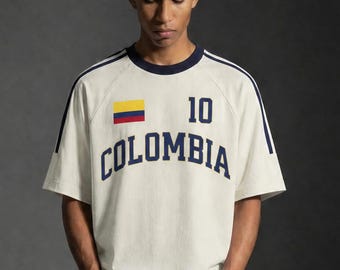 Colombia soccer jersey Crewneck Cotton T-Shirt