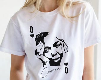 Cesaria Evora Queen of Spades Abstract Portrait T-Shirt | Music Fan Apparel