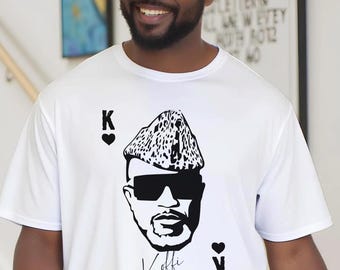 Koffi King of Spades Abstract Portrait T-Shirt | Music Fan Graphic Tee