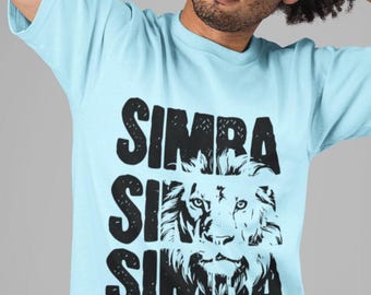 Simba Lion Graphic T-Shirt, Fierce Big Cat Artwork, Streetwear Unisex Fit
