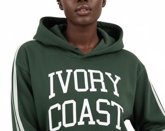 Ivory Coast (Côte d'Ivoire) Side Stripe Drop-Shoulder Hoodie