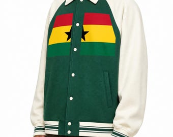 GHANA Baseball Jacket, customizable different countries, Nigeria, Senegal, South Africa