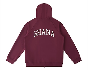 GHANA - Heavyweight Raglan Sleeve Zip Hoodie