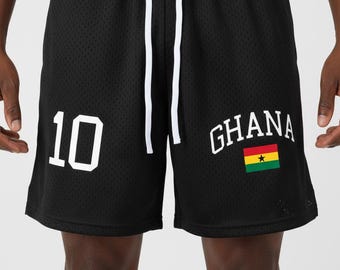 Ghana Flag Mesh Drawstring Shorts | World Cup 2026 Fan Apparel