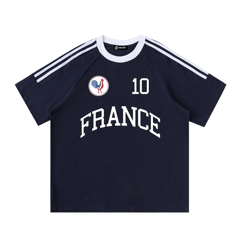 Frankreich Fußball T-Shirt Navy Blue