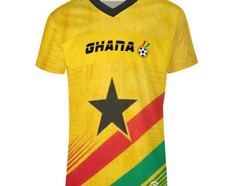 ガーナ代表ブラックスターズ サッカーユニフォーム、名前と番号入り、Camisa De Futbol