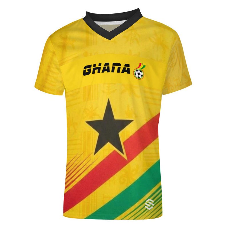 Maglia da calcio Ghana Black Star, nome e numero personalizzati, Camisa De Futbol immagine 1