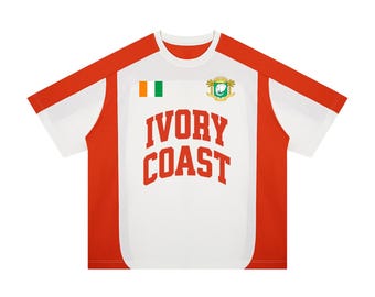 Ivory Coast Unisex Color Block Loose T-Shirt