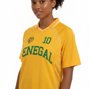 Senegal National Team Soccer Jersey, Custom Number, Unisex Athletic Fit image 1