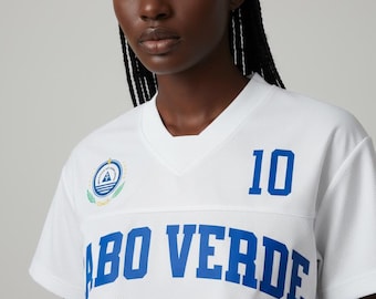 Cabo Verde Women Cropped V-Neck Fan Jersey