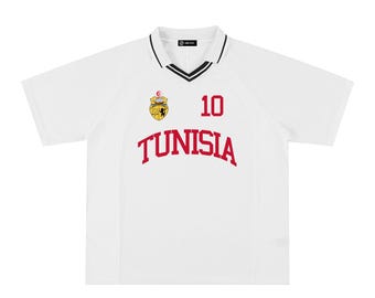 Camiseta de aficionado al fútbol de Túnez, personalizada con nombre y número, camiseta de fútbol de la Copa del Mundo.
