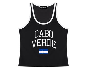 Cabo Verde Women's Color Block Cropped Tank Top