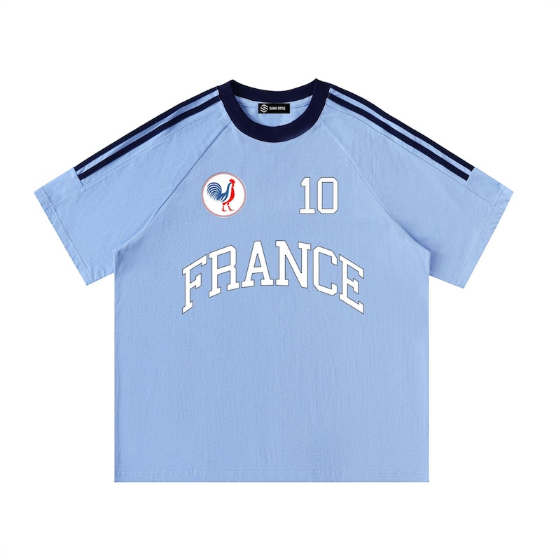Frankreich Fußball T-Shirt Light Blue