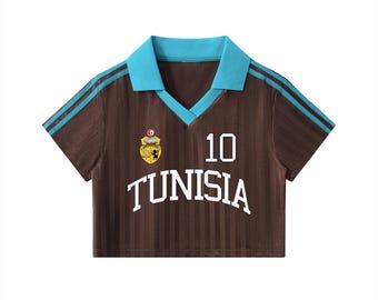Tunisia Striped Cropped Jersey