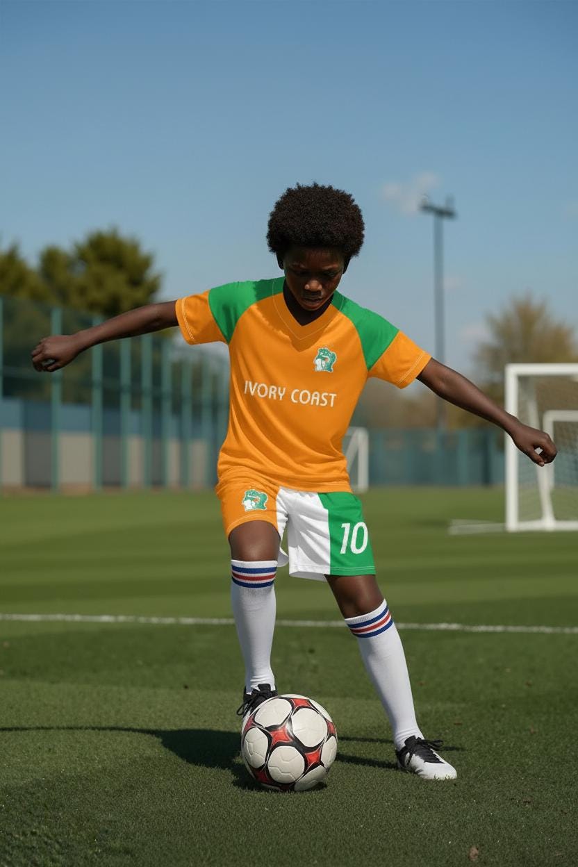 Ivory Coast Kids Football Soccer Jersey Set