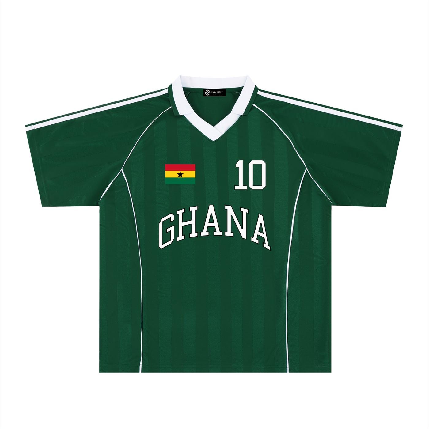 T-shirt Homme Ghana Badge – Foot, Sport, 100% Coton, Col Rond, Imprimé, Neuf