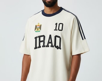 T-shirt girocollo Iraq / Maglietta per tifosi dei Mondiali 2026