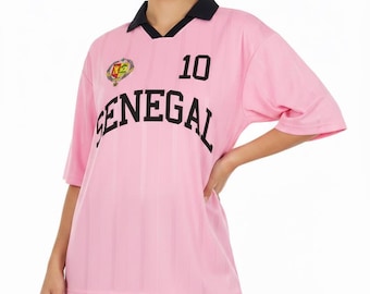 Senegal Soccer Jersey – World Cup 2026 Unisex Striped Boxy Fit
