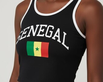 Senegal Women's Cropped Tank Top