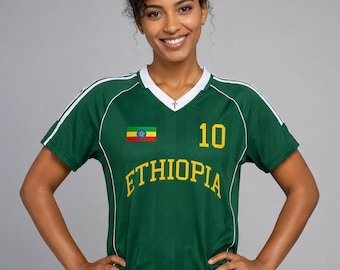Ethiopia Unisex Sports Soccer Jersey - Oversized