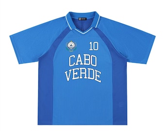 Cabo Verde Fußball-T-Shirt, personalisiertes Fan-Fußballtrikot (100% Polyester)