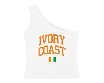 ivory coast Cote d'ivoire Women's One-Shoulder Crop T-Shirt