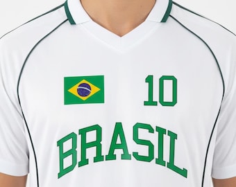 Brasil Soccer Jersey – Oversized Unisex Raglan Tee | World Cup 2026 Fan Gear