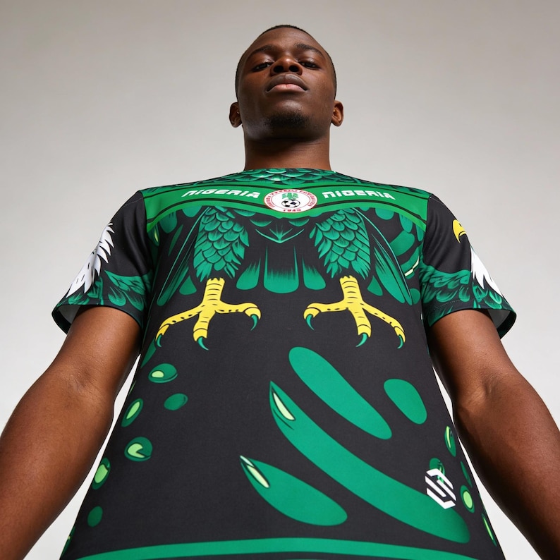 ナイジェリア・イーグルス サッカーユニフォーム、名前と番号入り、Camisa De Futbol 画像 3