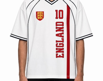 England Unisex Soccer Jersey, Personalized Number, World Cup