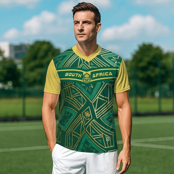 South Africa Team Supporter Jersey, fan gift, Cricket, Rugby, Football, Soccer, Personalized Name & Number, Camisa De Futbol