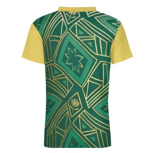 Maillot de fan de rugby de l'Afrique du Sud, t-shirt de supporter vert or, numéro personnalisé image 7