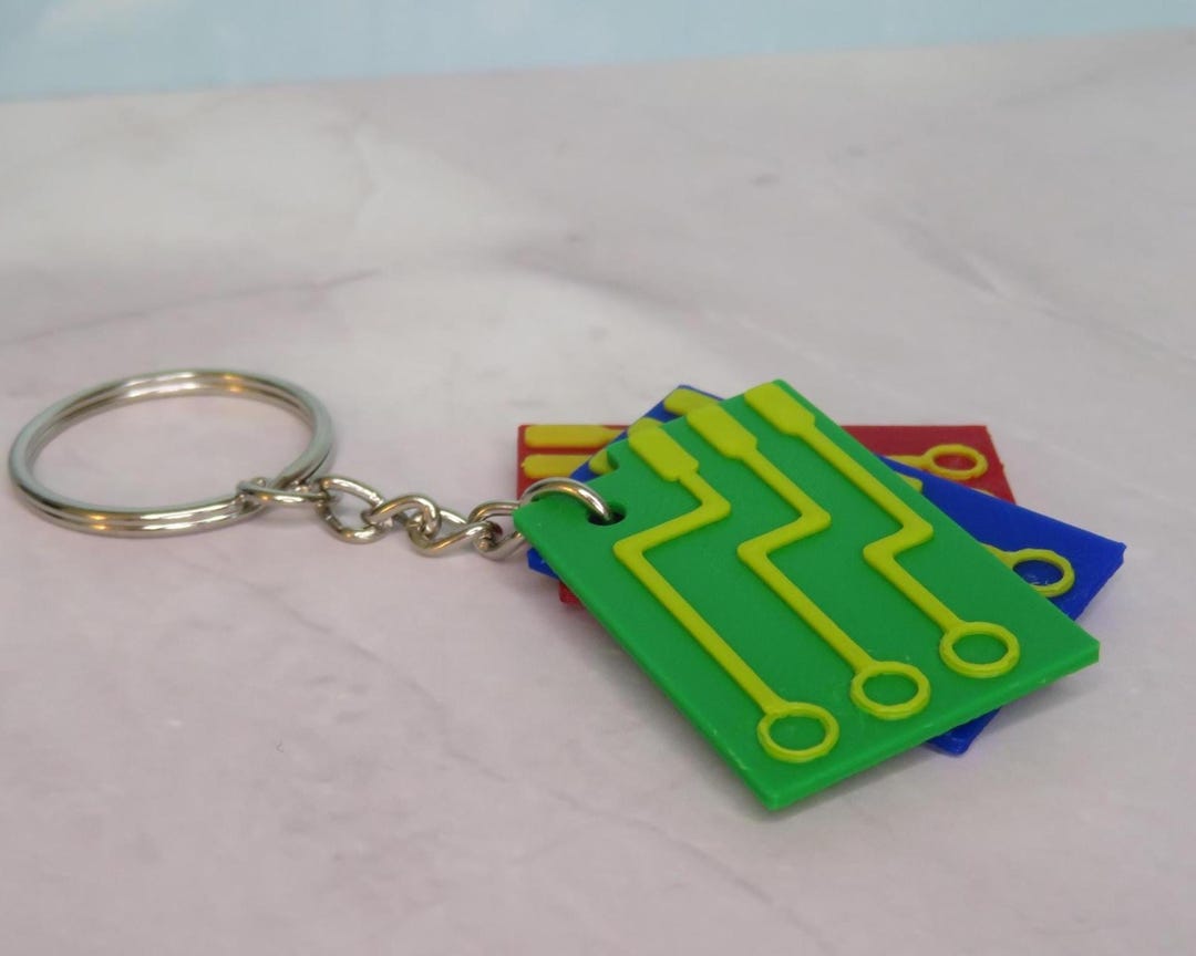 Factorio Circuit Keychain – 3 Circuit Design Charm – 3D Printed Gamer ...