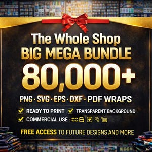 80,000 Mega Tumbler Bundle | Sublimation Designs for 20oz Tumblers | Christmas & Custom Photo Designs