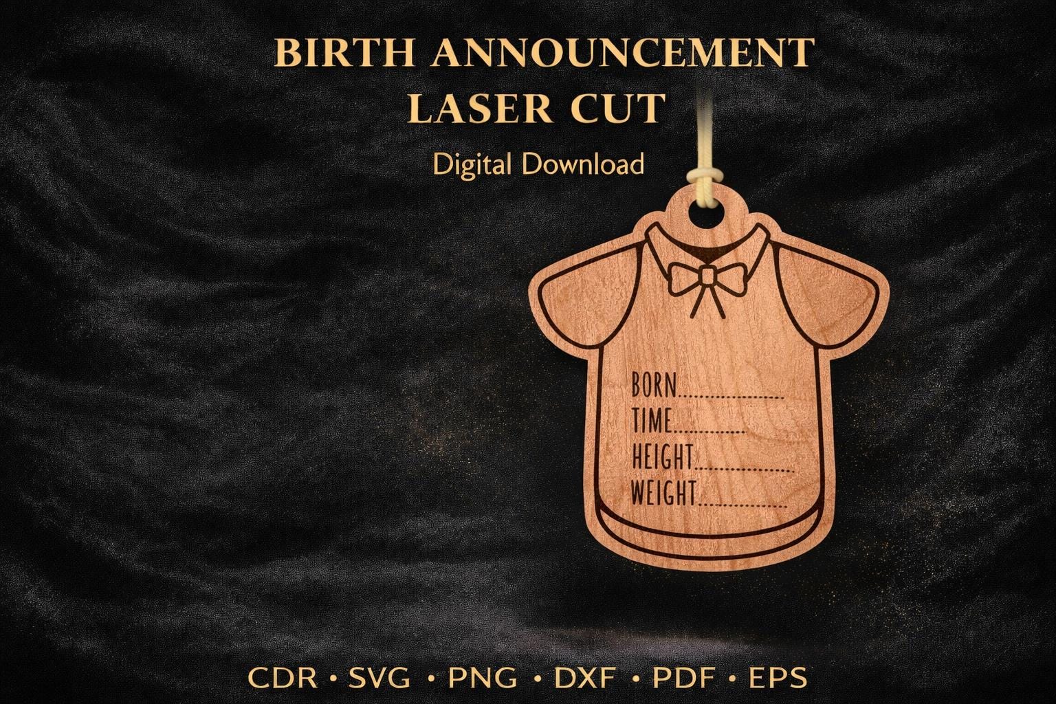 Birth Announcement Laser Cut SVG Bundle | Baby Birth Sign Design | CNC ...