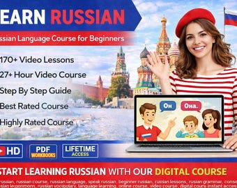 Aprende ruso: más de 170 lecciones en vídeo, más de 27 horas