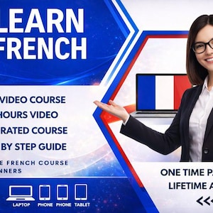 Learn French – 130+ Video Lessons, 50+ Hours