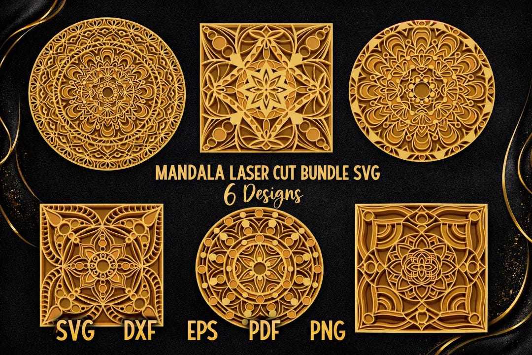3D Layered Mandala SVG | Laser Cut Wall Decor Design | Digital Download ...
