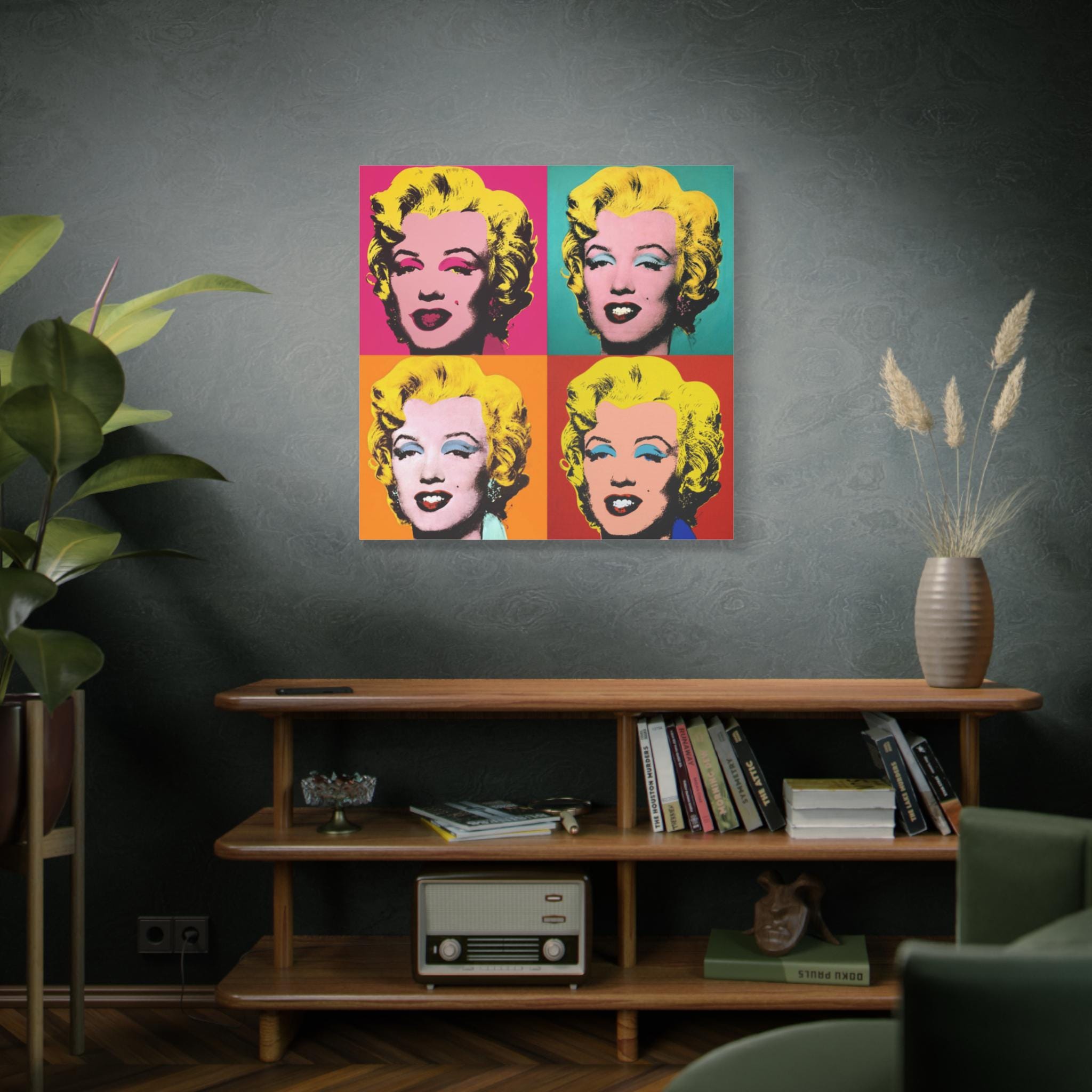 Famous Marilyn Monroe Andy Warhol Style Pop Art Canvas Ready to Hang 1. ...