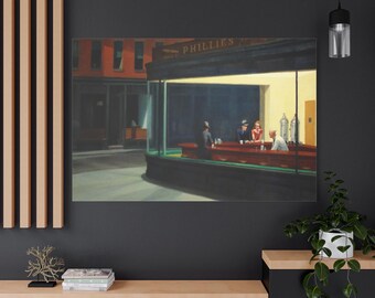 エドワード・ホッパー作「ナイトホークス」1942年大型ポスタープリント