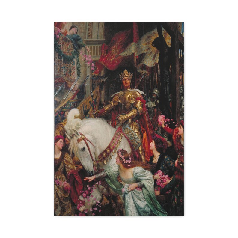 Toile musée Frank Dicksee Les deux couronnes prête à accrocher 1,25 po. de profondeur No Y-369 image 2