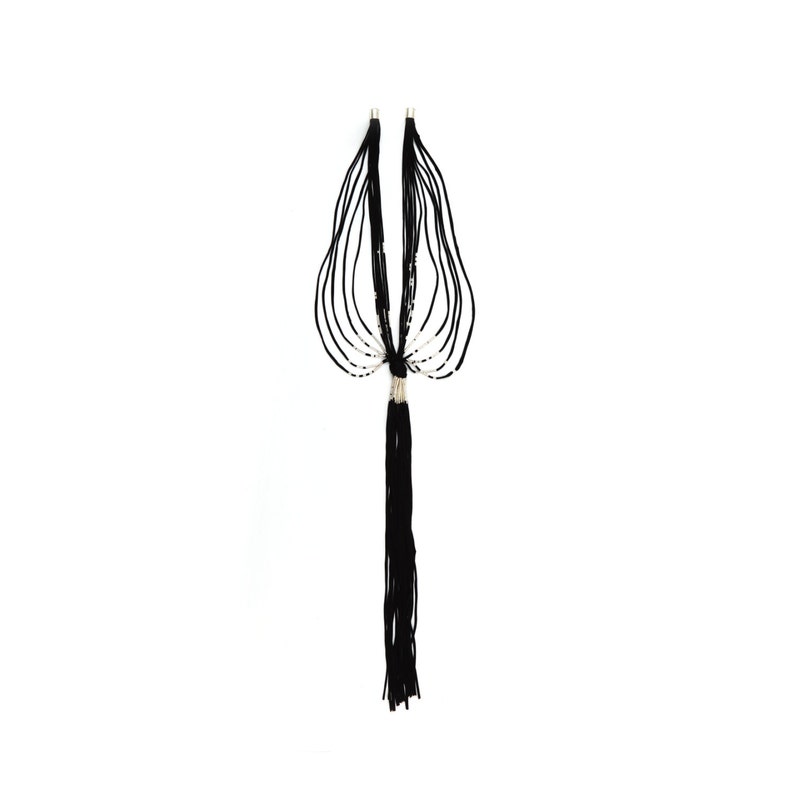 Black String Necklaces, Fabric Jewelry, Textile Jewelry, Avant Garde