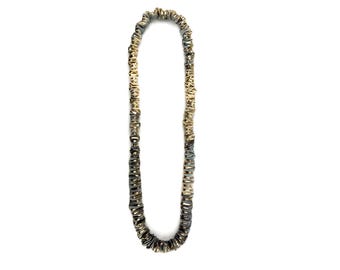 One strand necklace, Golden Fabric Necklace ,, Fabric Strand Necklace , Long Fabric Strand Necklace ,