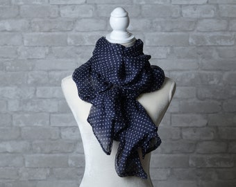 An Elegant Polka dots silk scarf