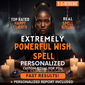 Wish Manifestation Ritual - Activate 3 Desires, Focus Your Intentions & Align with Your Dream Reality (Same-Day Digital Delivery)