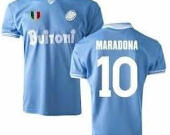 Retro Napoli 1987 Home Football Jersey With/Without Maradona 10 On Back