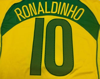 Brazil Ronaldinho 10 retro jersey