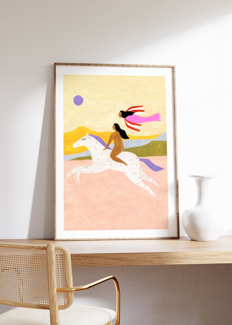 Wall art home decor, woman art print, depeapa illustration FREE WOMEN zdjęcie 2