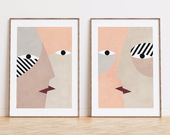 Beso set de dos giclee prints, Ilustraciones - BESOS -